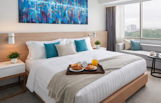 Luxury hotel penthouse suite in BGC with skyline view